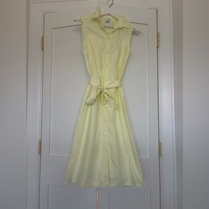 NET A PORTER 100% Cotton Shirt Dress Butter Yellow Made in Italy size 4